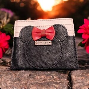 Kate Spade x Disney Minnie Mouse Small Wallet Pocket Card Case Pouch Holder